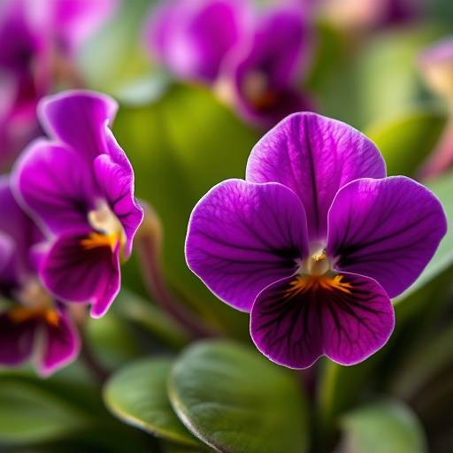 Violetas Africanas em diversas cores vibrantes